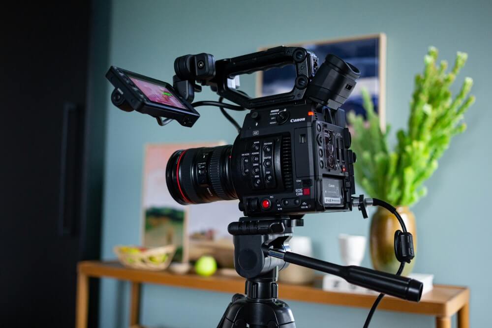 Video camera in room